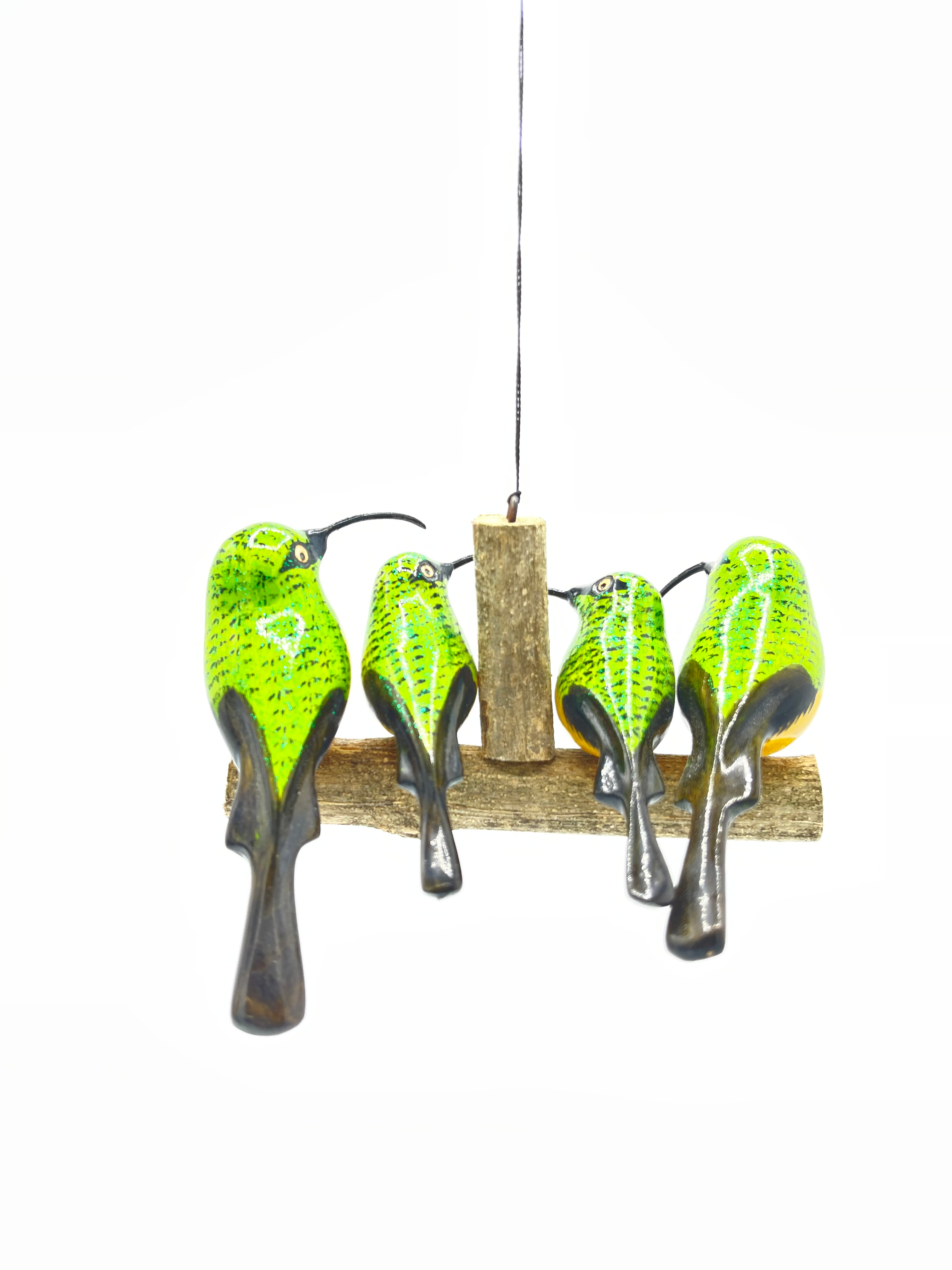 Shining-Green Hummingbirds Family of Four