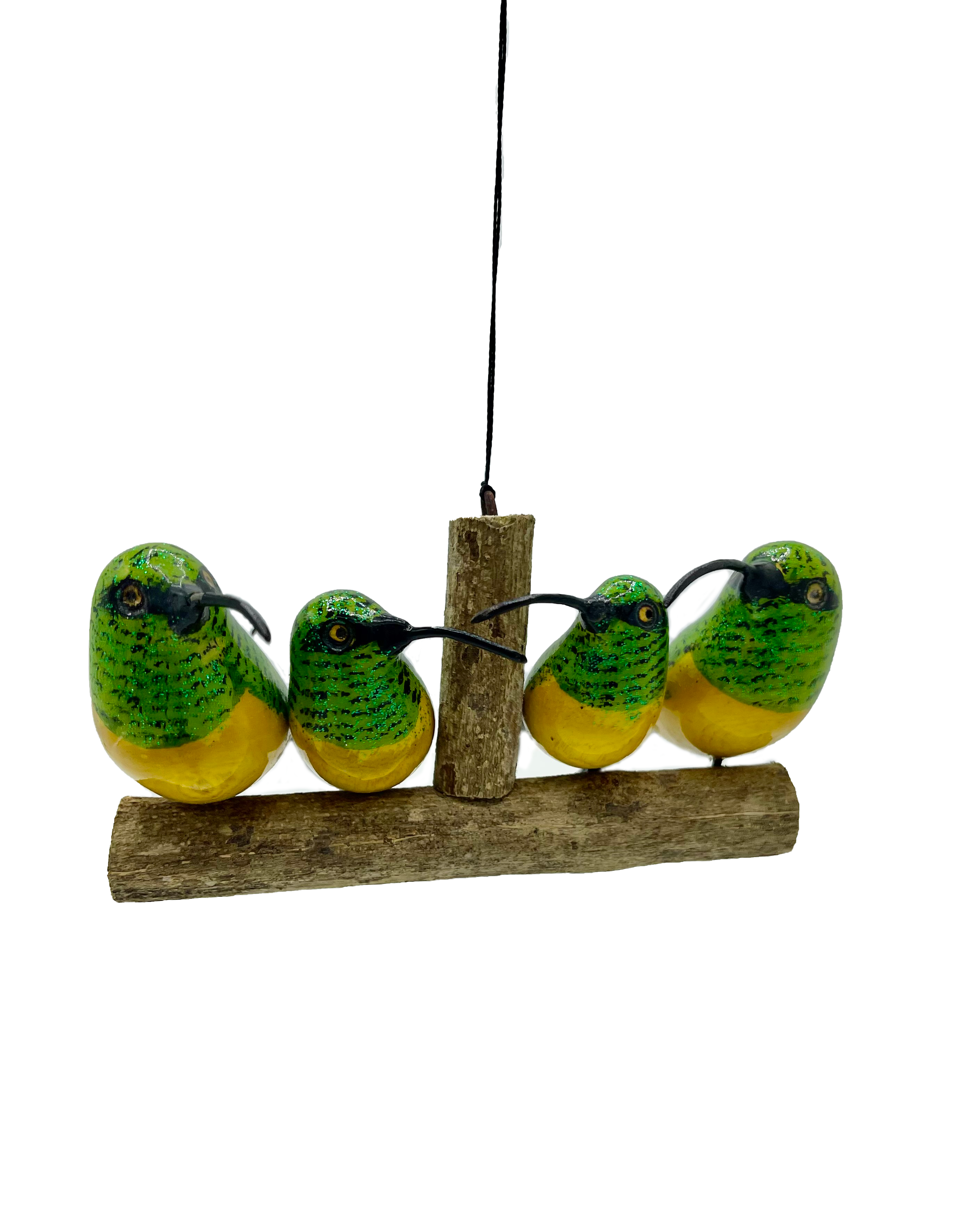 Shining-Green Hummingbirds Family of Four