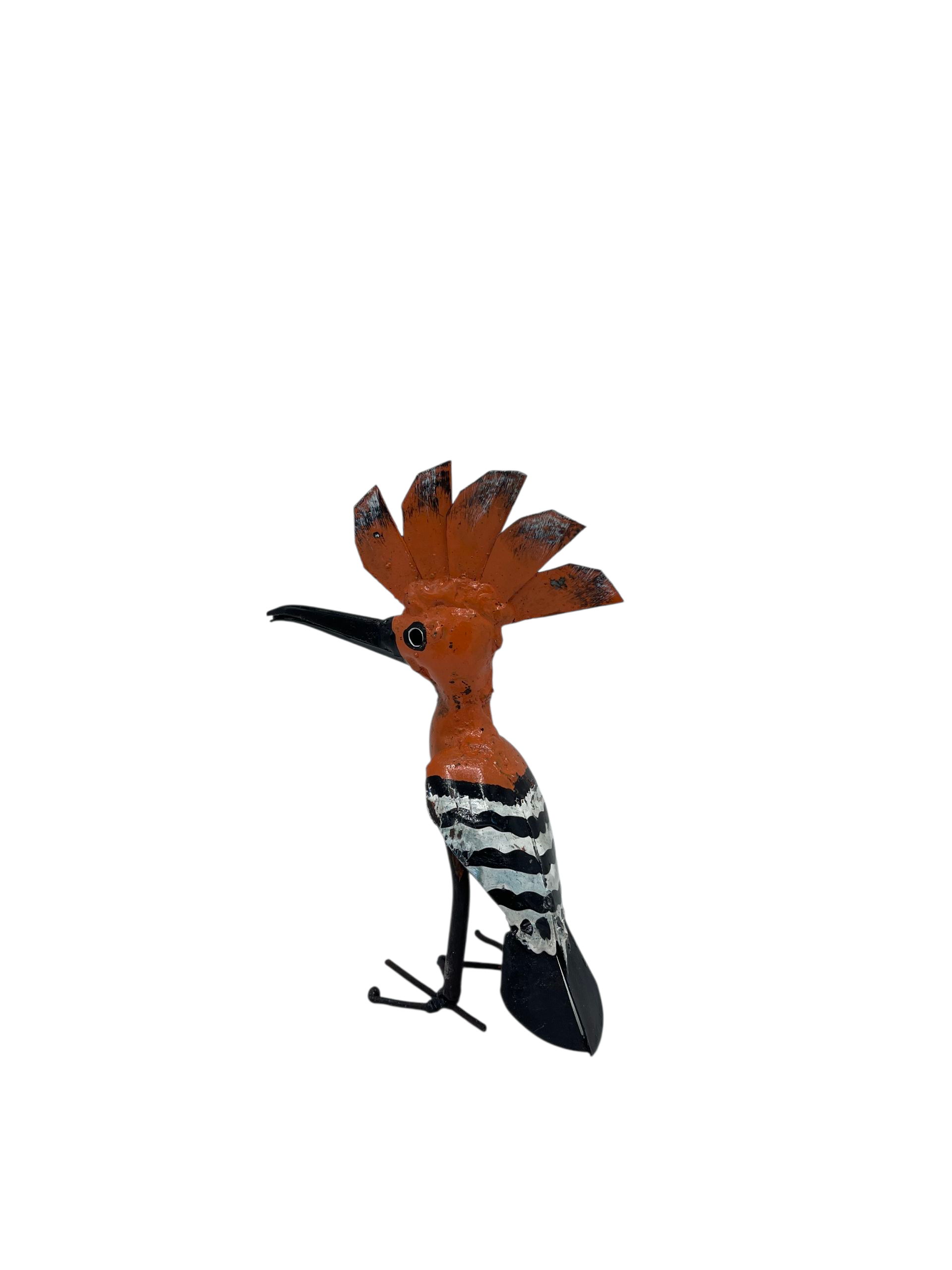 handmade recycled metal hoopoe bird sculpture Afrisculpts