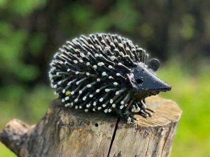 Hedgehog Garden Sculpture | Recycled Metal Animal Art | Small